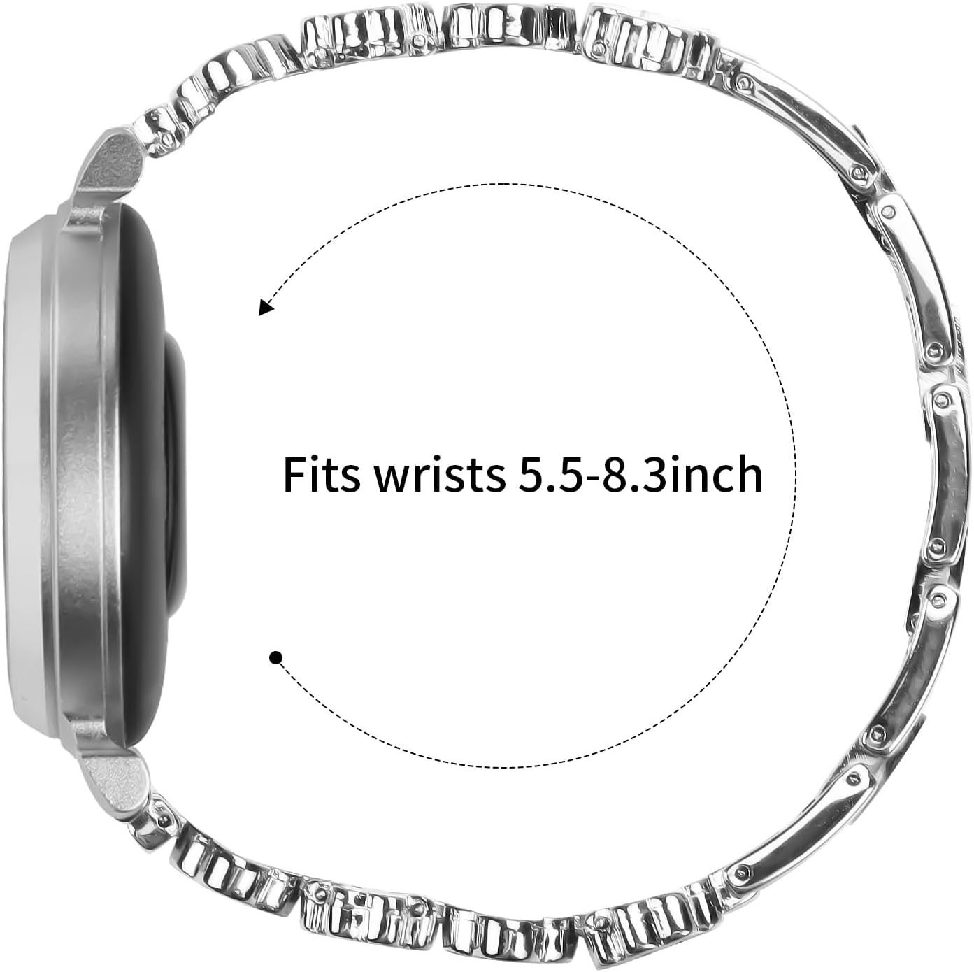 Bling Bands Compatible with Garmin Lily 2 /Lily 2 Classic, Diamond Rhinestone Metal Cowboy Chain Watch Strap, Dressy Jewelry Replacement Bracelet Accessories for Women image 3