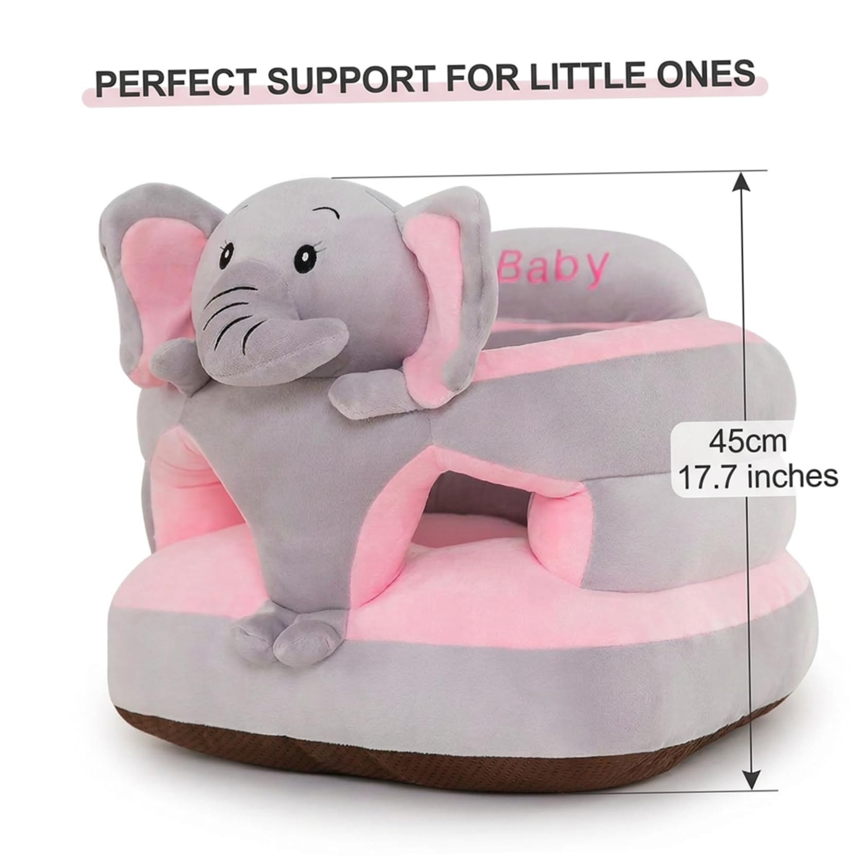 Sit-Me-Up-Bodensitz für Babys, Plüsch-Elefant-Baby-Sit-Up-Stuhl, Sitzunterstützungssofa für Kleinkinder für Schlafzimmer, Wohnzimmer, Kinderzimmer