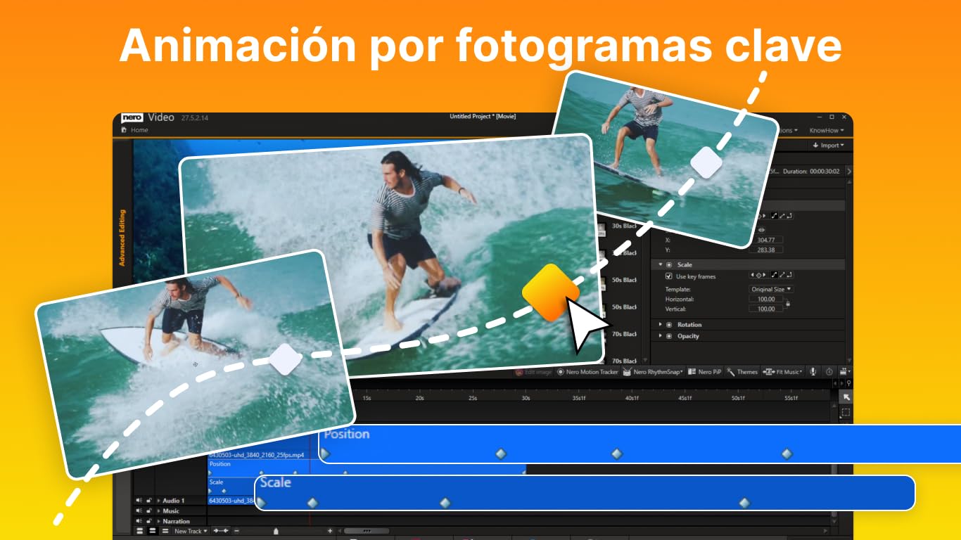 Nero Video Maker 2025 | El original | Editor de vídeo | Edición de vídeo | Licencia ilimitada | 1 PC | Windows 11 / 10 / 8 / 7