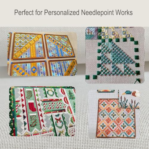 18 Mesh Needlepoint Canvas - 20x18 Inch 100% Cotton Embroidery Canvas Blank White Fabric for Needlepoint DIY Craft Projects, 2-Pack by Crehaison - Image 6