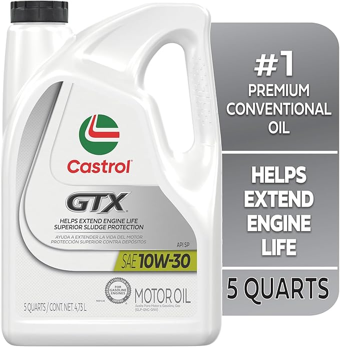 Castrol GTX 10W-30 Aceite de Motor Convencional 5 Cuartos miniatura 2