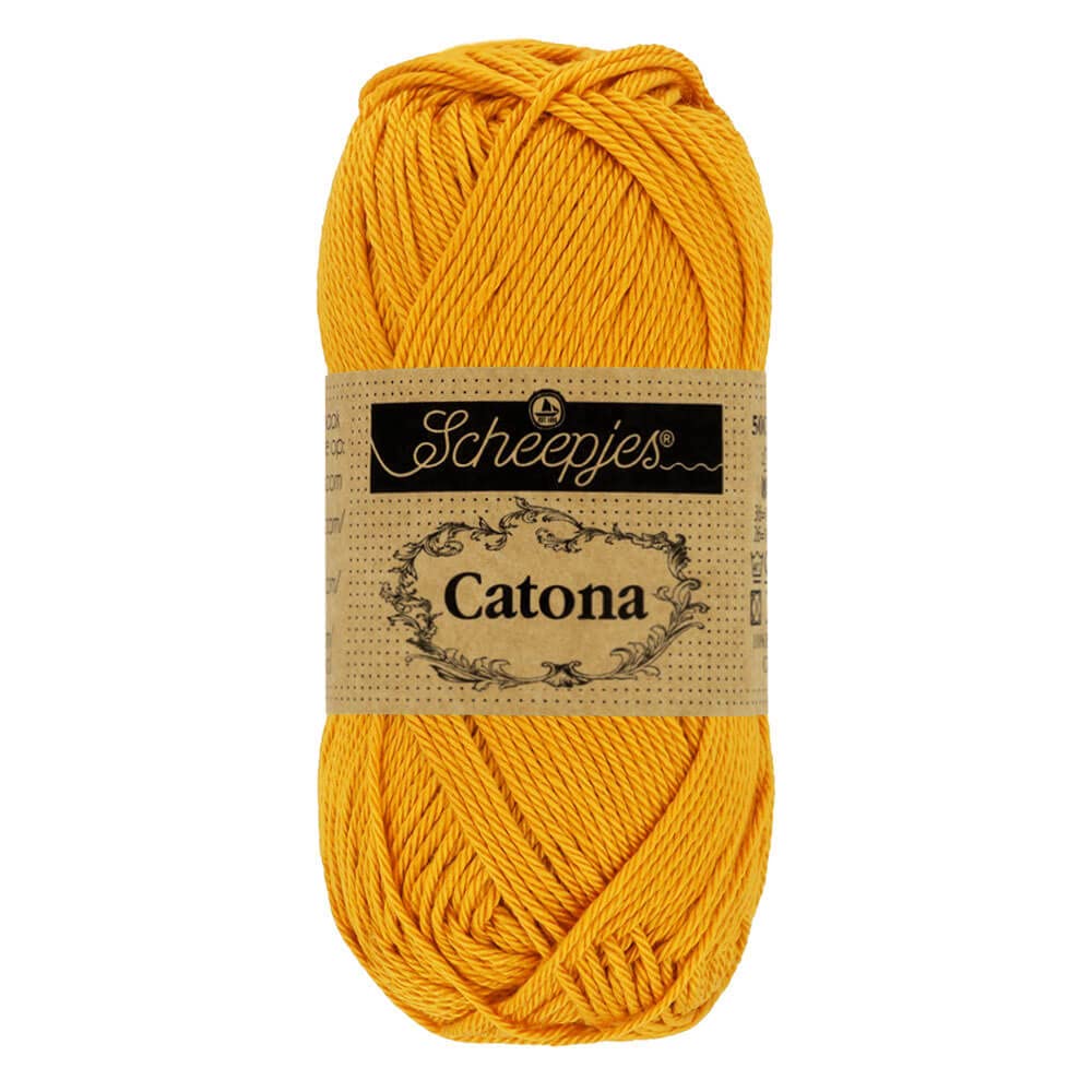 Catona Cotton Yarn, 50 g (1.76 oz) - 249 Saffron Single Skein