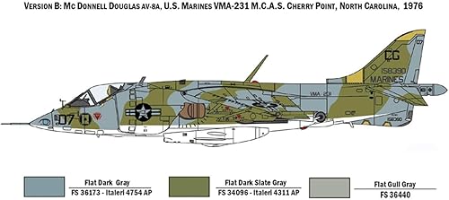 Miniatura 2 de Italeri ITA1410 1:72 AV-8A Harrier [Kit de construcción de modelos]