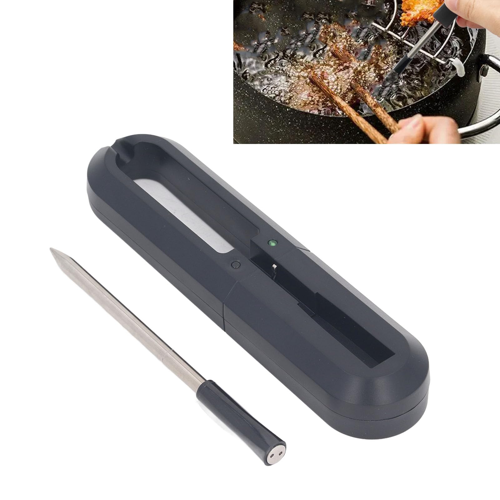 Termómetro Inalámbrico, Gestión Eficiente del Tiempo, Sonda Impermeable para Cocina y Barbacoa con Comida