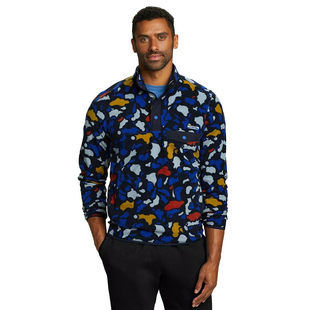Eddie Bauer Men's Chutes Long-Sleeve Snap Mock Neck Fleece