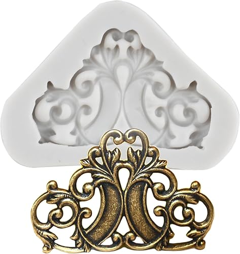MINFEIDMS Molde de silicona para fondant de encaje de estilo barroco, molde de filigrana para decoraciĂłn de pasteles, decoraciĂłn de cupcakes, MINFEIDMS Molde de silicona para fondant de encaje de estilo barroco, molde de filigrana para decoraciĂłn de pasteles, decoraciĂłn de cupcakes,