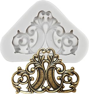 Baroque Style Curlicues Scroll Lace Fondant Silicone Mold Filigree Mold For Cake Decorating Cupcake Topper Candy Chocolate Gum Paste Polymer Clay
