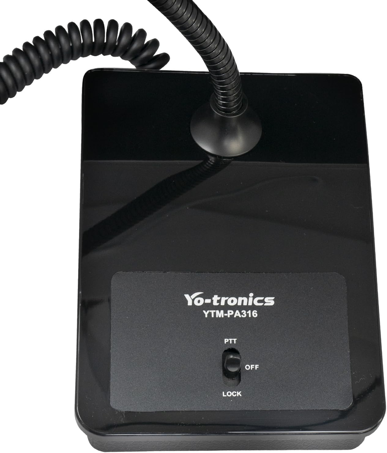 YO-TRONICS YTM-PA316 Professional Push to Talk Commercial Microphone, Gooseneck Wired Mic with XLR Connector, Dynamic Paging for Public Voice Announcements, Podium, Desktop, Meeting, Video Conference
