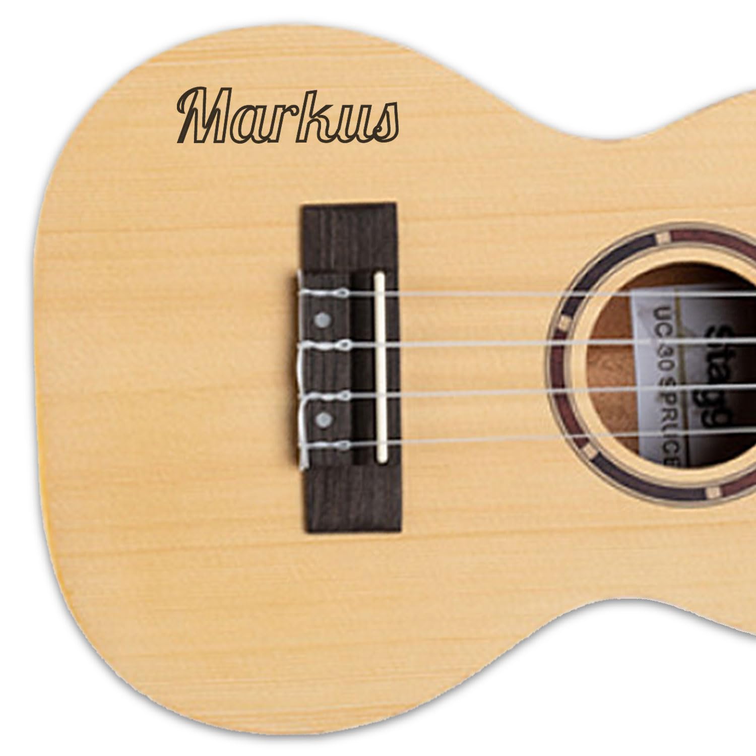 Stagg US-30 ukulele sopranowe wraz z torbą ze spersonalizowanym grawerunkiem