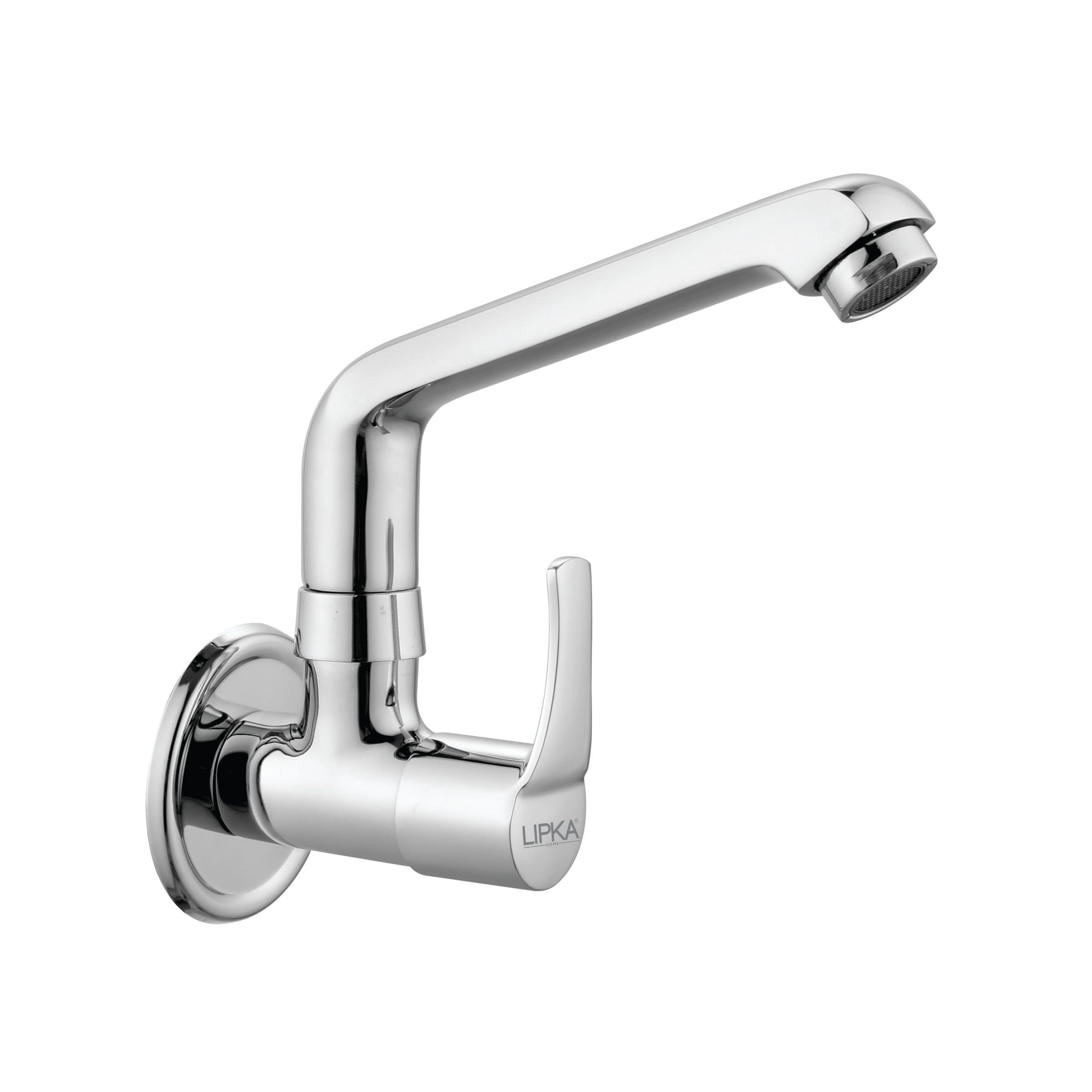 LIPKA Coral Sink Cock Swivel Spout Wall Mount Brass Faucet with Flange for Kitchen Sinks | Chrome Finish Faucet/Tap (B08BXQMJPM) Amazon Price History, Amazon Price Tracker