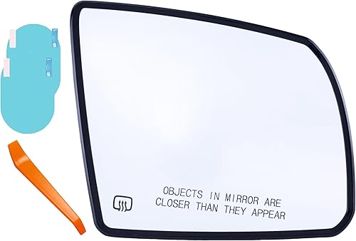 EAP Cristal de repuesto para espejo lateral del pasajero compatible con Toyota Tundra 2007-2021, Sequoia 2008-2017, calentado, sin atenuación