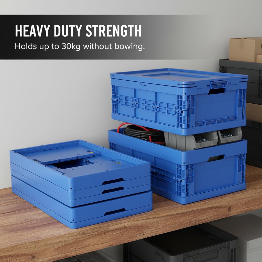Caisse Stockage Pliable PP, 600-260 avec couvercle
