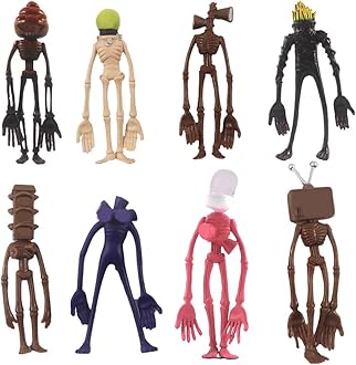 8pcs Siren Man Figures Toys Set,Game Siren Action Figures Cake Toppers Cake Decoration, Animal Figure Horror Model Dolls Set, Collectable Siren Head Model Figure Toy For Desk Home Car Decoration