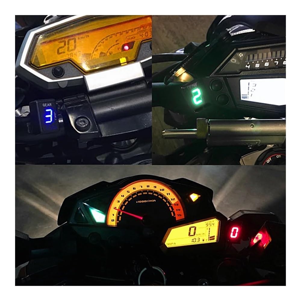 Indicatore di Cambio Marcia per Moto, Elettronica per Moto, indicatore di Marcia Digitale a 1-6 Livelli per Suzuki GSX600F GSX750F per Katana 1998-2006 GSX 600F (Luce Blu)