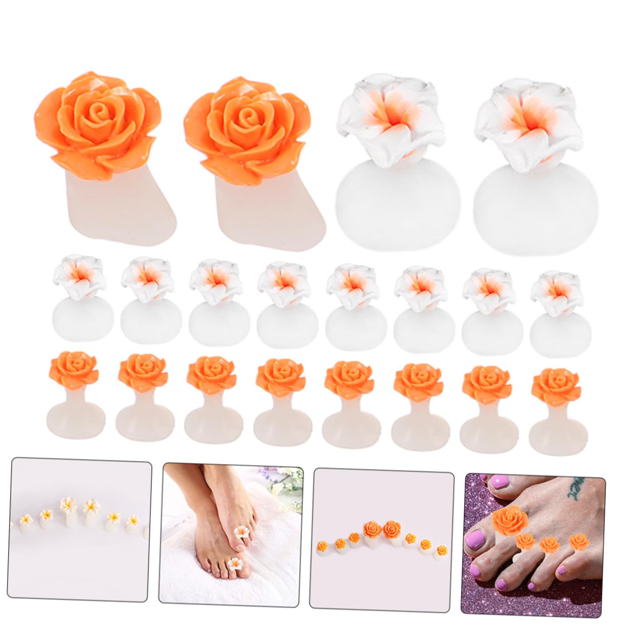 Healeved 80pezzi Separatori Per Dita Dei Piedi Silicone Strumenti Per Nail Art Separatori Per Unghie Pratici e Riutilizzabili Design Distintivo e Comodo Accessori Per Bellezza Dei Piedi