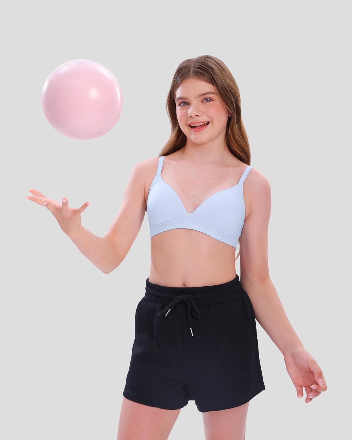 SALIA GIRL Soft Lightly Padded Teen Bras for Girls, Pull-On Wireless Training Bras for Teens Ages 10-14, Everyday Comfort - Image 5