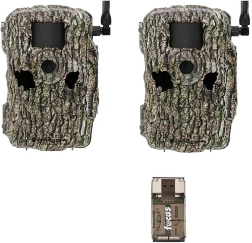 Stealth Cam Fusion XPro 36MP MP Foto y 1080P a 30FPS Video Cámara de rastreo celular (AT&T y Verizon) - Paquete Treebark Camo con tarjeta SD de 32