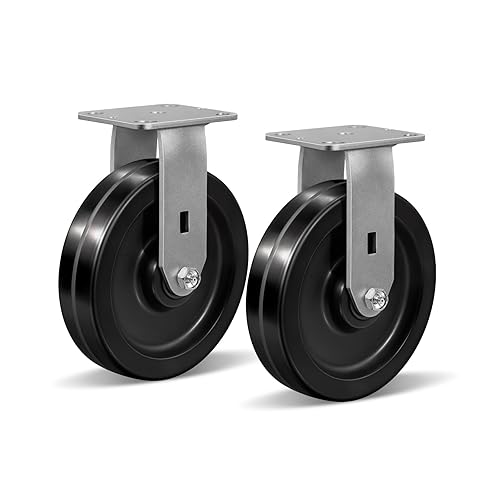 Miniatura 30 de Ruedas de alta resistencia de 6 x 2 pulgadas, ruedas industriales con gran capacidad de 1200 libras, resistencia a altas temperaturas: -50f a +250f.