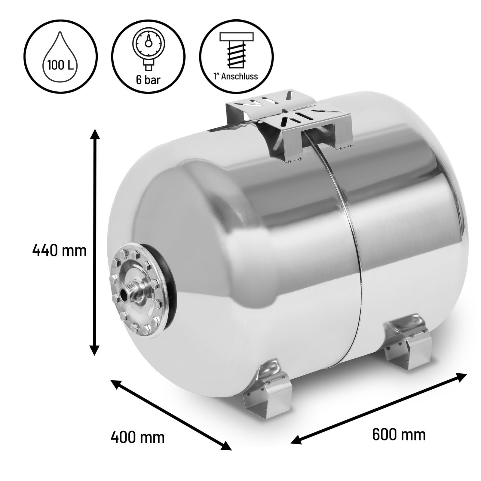 Flexibele PVC-wateropslagtank 500 L - Grijs voor tuin en huis