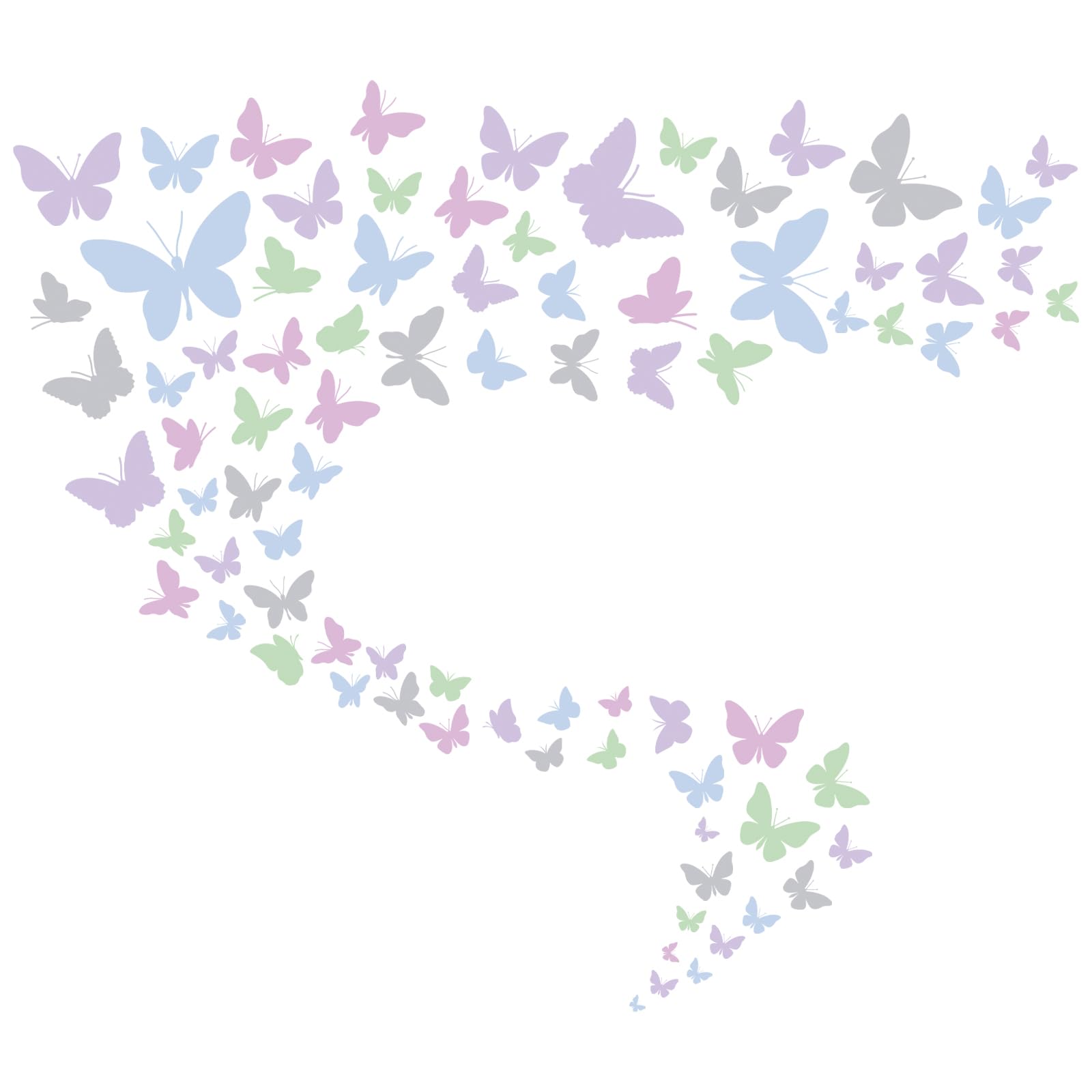 FUFUQUARE Colorful Butterflies Wall Sticker Removable Butterfly Wall Art Decal DIY Home Decoration for Girls Living Room Bedroom Nursery - Image 4