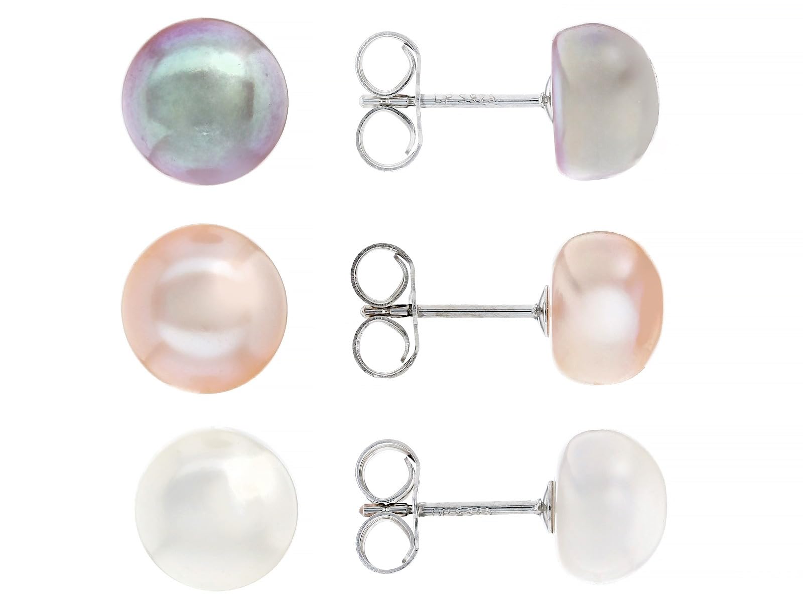 Rhodium Over Sterling Jtv Silver Earrings JTV Genusis™ Natural