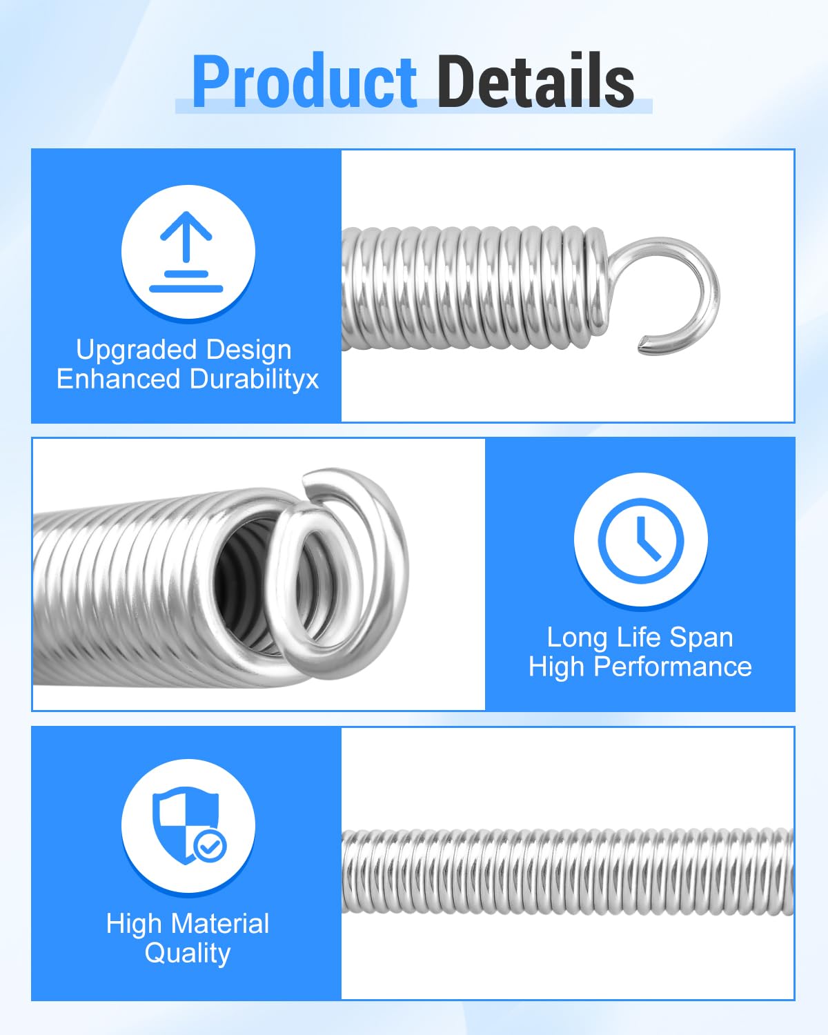 2 Pcs 4H3473-01 Extension Spring Fit for Hoshizaki Ice Machine Models IM-500SAA IM240 Series Ice Machine Actuator Cam Parts, Constant Tension Output, High Resilience