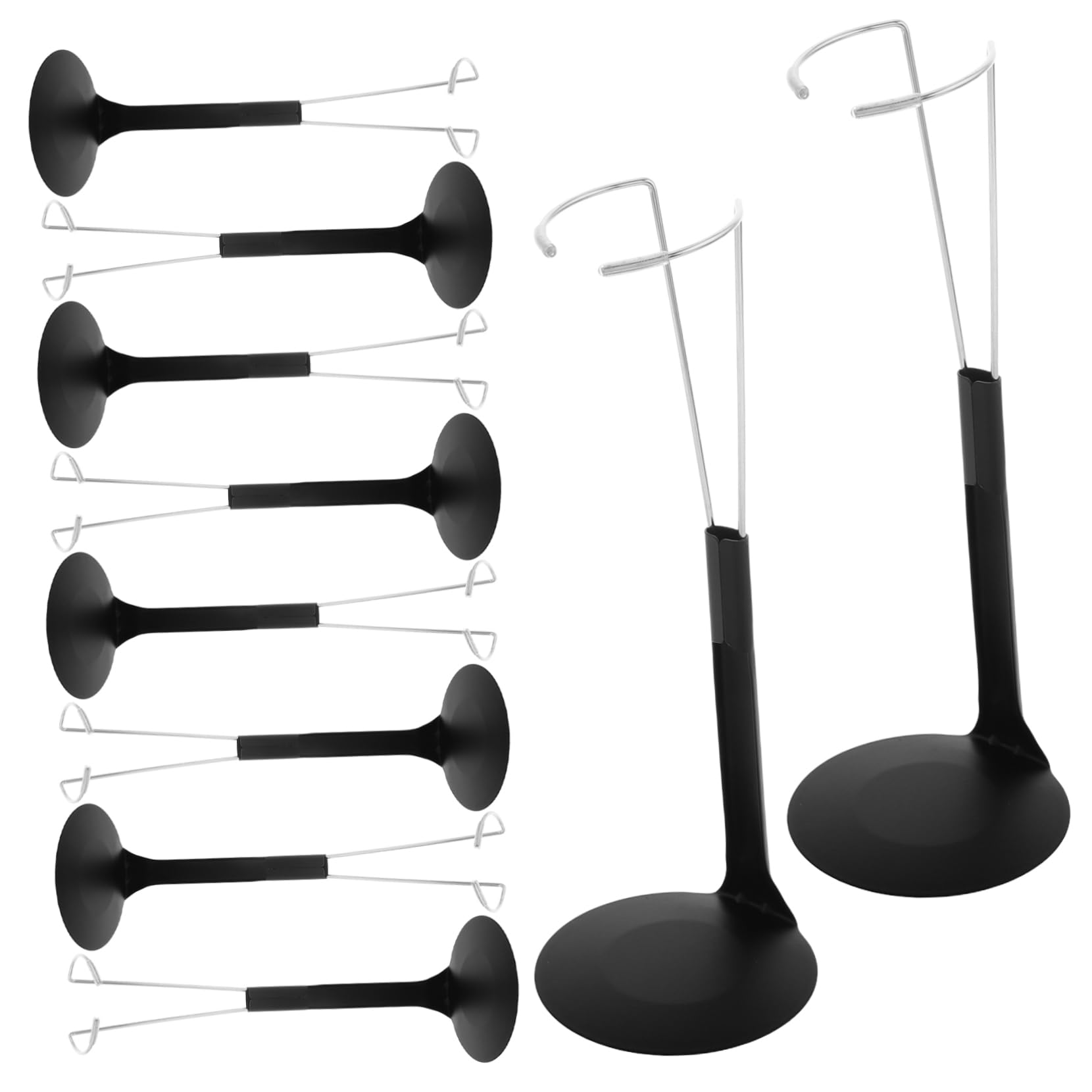 Sosoport 10piezas Soporte Para Muñecas y Figuras Coleccionables Base Para Figuras Metálica Soportes Portátiles Para Viajes y Exposiciones Accesorios Para Muñecas