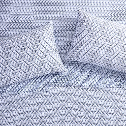 Image of Laura Ashley - Queen Sheet Set, Buttery-Soft Bed Sheets with a Naturally Silky Smooth Cotton Sateen Lightweight Feel - Matching Pillowcases & Fitted Sheet (Rosemarie Blue)