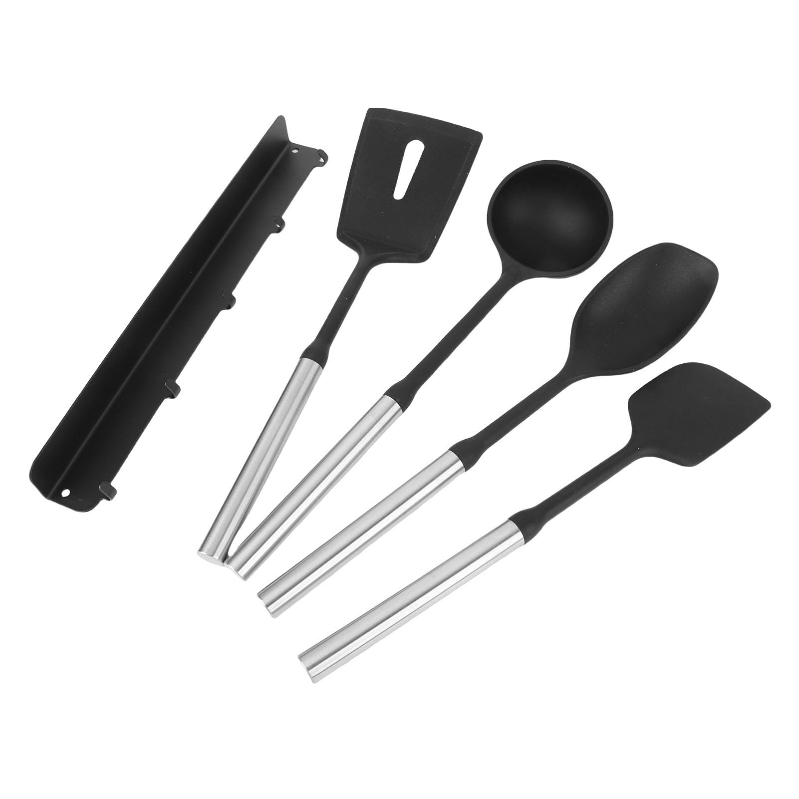 Juego de utensilios de cocina profesional, mango de acero inoxidable 304, herramientas de cocina de silicona, antiadherentes, seguros, silenciosos, para cocinar en casa, ho