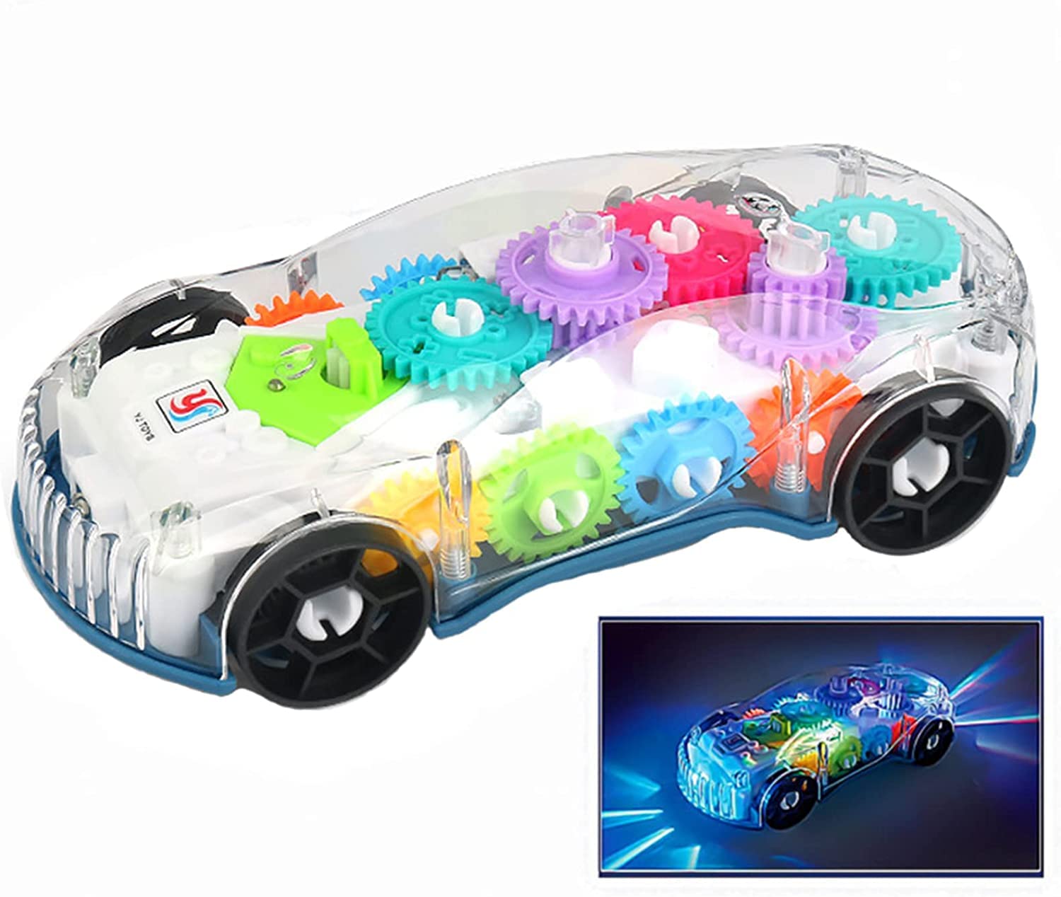 SHINETOY ENTERTAIN KIDS Concept Transparent Car Toy with Colorful Light and Charming Music Car with Colorful Moving Gears, Music Toy for Boys Girls Kids, Great Birthday Gift (B09X78Q4R3) Amazon Price History, Amazon Price Tracker