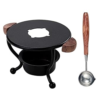 Wax Seal Warmer, Wax Sealing Kit Melting Furnace Tool, Wax Seal Stamp Set with Wax Melting Spoon for Melting Wax Seal Beads or Sticks, Wax Stamp Spoon Holder for Letter Envelope Sealing