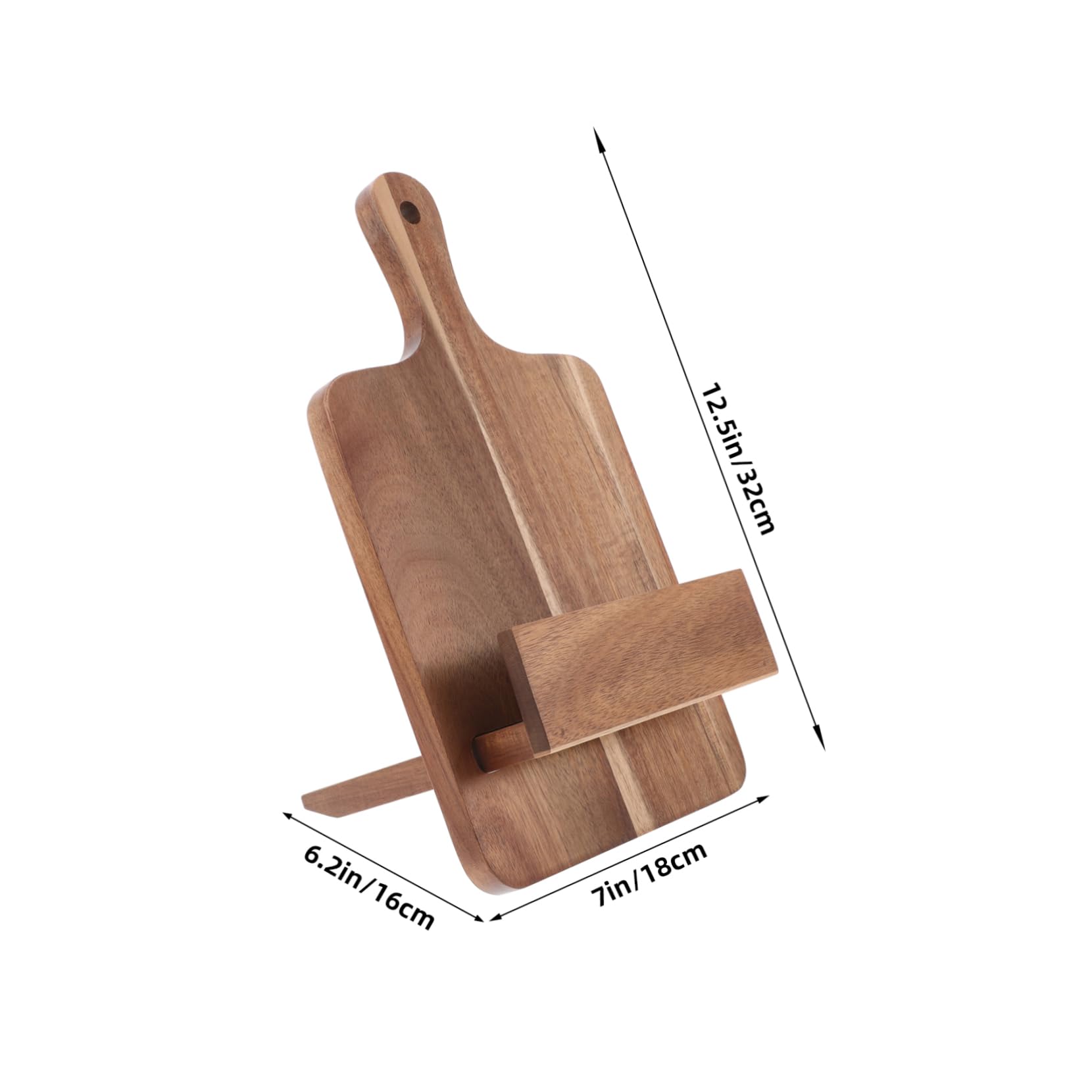 BRIGHTFUFU Cookbook Stand for Kitchen Wooden Recipe Holder Wall-Mounted Menu Rack Modern Dining Room Decor