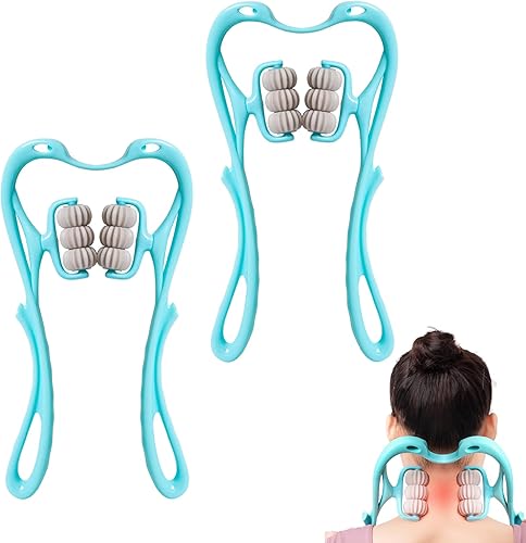 Masajeador cervical de columna vertebral, masajeador de cuello relajado, rodillo masajeador de cuello, rodillo masajeador de cuello y hombros,