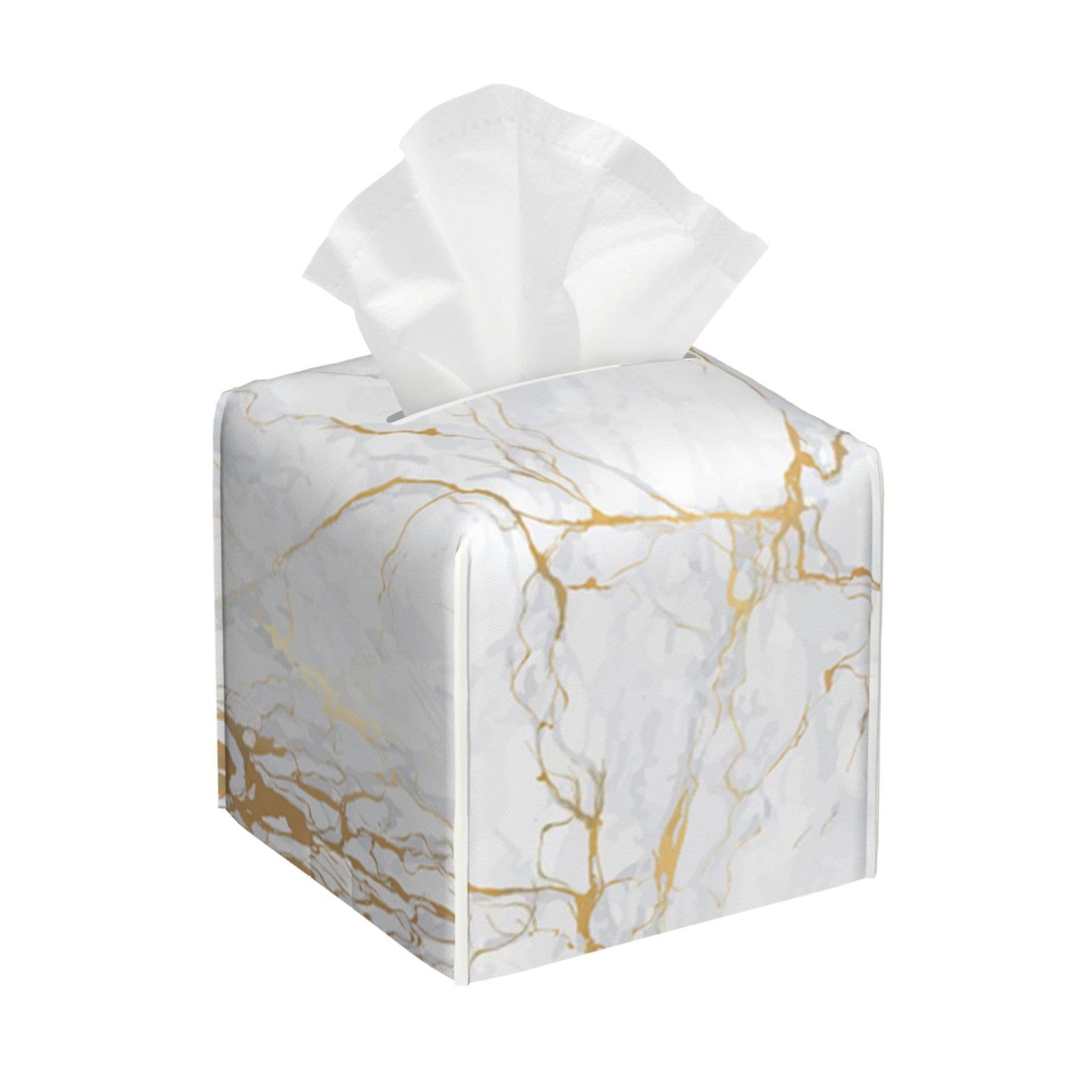 Hdtvtv As Picture White And Gold Marble, Tissue Box Cover Tissue Box Holder Tissue Dispenser Tissue Holder