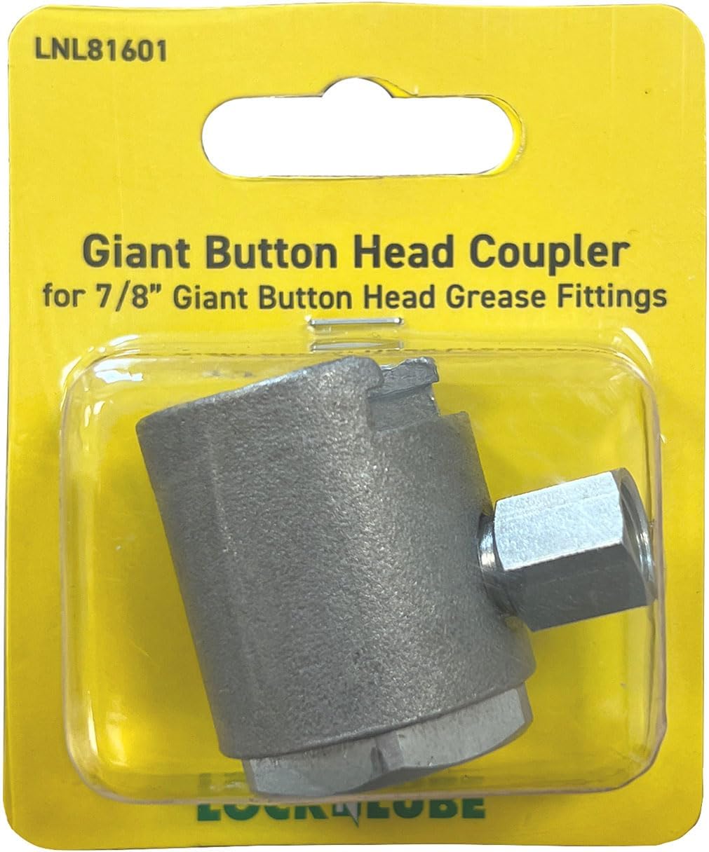 LockNLube Giant Button Head Coupler 7/8" For Use With 7/8 inch Button Head Grease Fittings.
