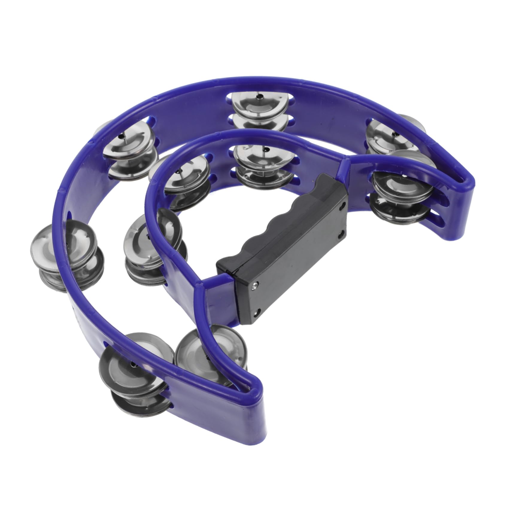 INOOMP 1Pc Unique Handheld Tambourine Rattle Percussion Instrument for Stainless Bells Great Sound for Birthdays Festivals and Holiday Parties