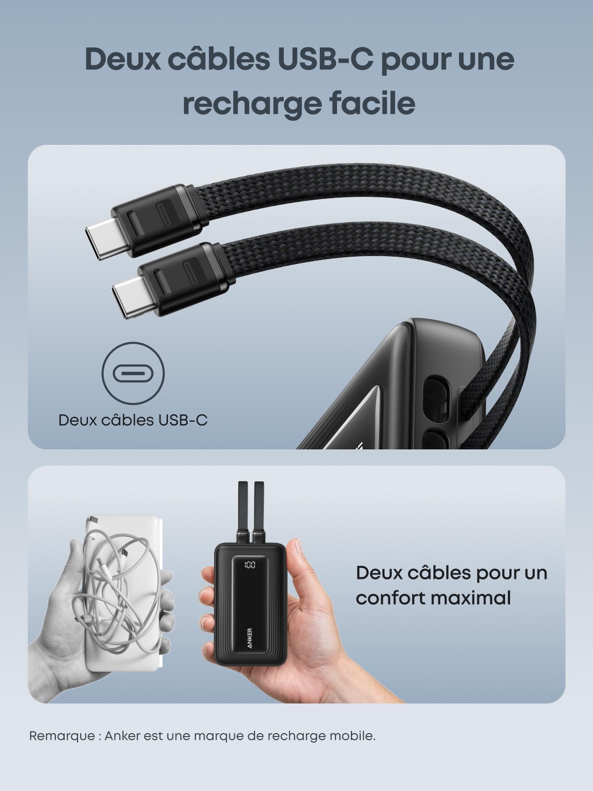 Anker Zolo Batterie Externe 20 000 mah, modèle 2025 amélioré