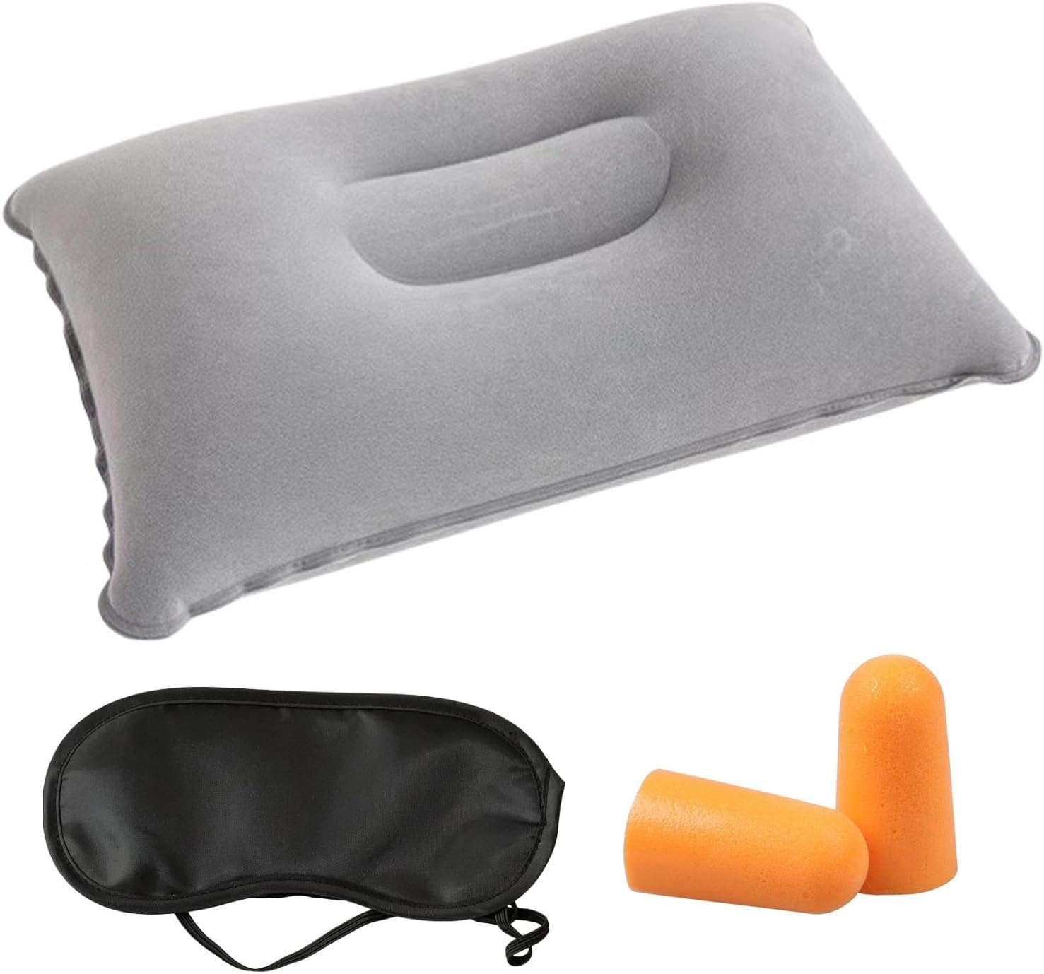 1 Set Beach Pillow, Inflatable Pillow, Waterproof Neck Pillows lightweight and compact waterproof design, camping, Outdoor Activities, Fishing, and beach use,Includes Eye Mask and Earplugs