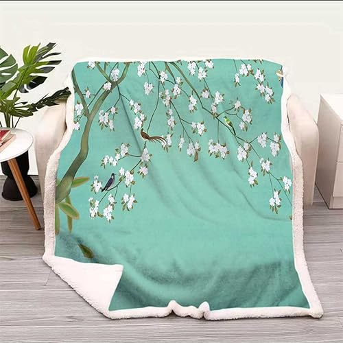 Miniatura 8 de Cobijas Calientes para Invierno - Póster de ilustración retro con diseño de letras inspiradoras, manta de campamento, suave y acogedora para