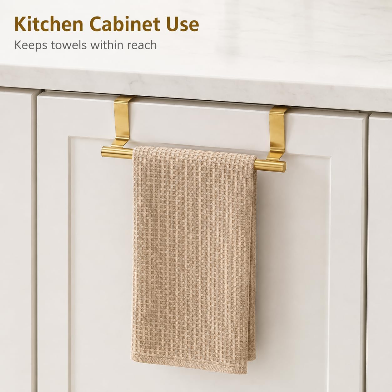 2 Pack Gold Towel Holder, 9 Inch Stainless Steel Towel Holders