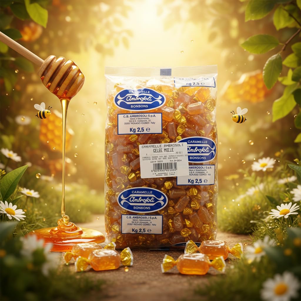 Ambrosoli Caramelle Gelée al Miele 2,5 kg – Formato Scorta per Bar e Vendita Sfusa