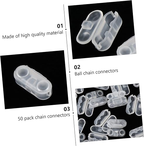 Miniatura 7 de BESPORTBLE 150 piezas de hebilla de cuentas transparentes romanas para ventana, cuentas transparentes, cadena de acero inoxidable, conectores de