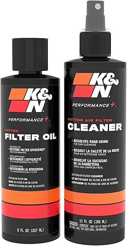 Miniatura 2 de K&N Kit de limpieza de filtro de aire: limpiador de filtro de botella exprimible y kit de aceite azul; restaura el rendimiento del filtro de aire