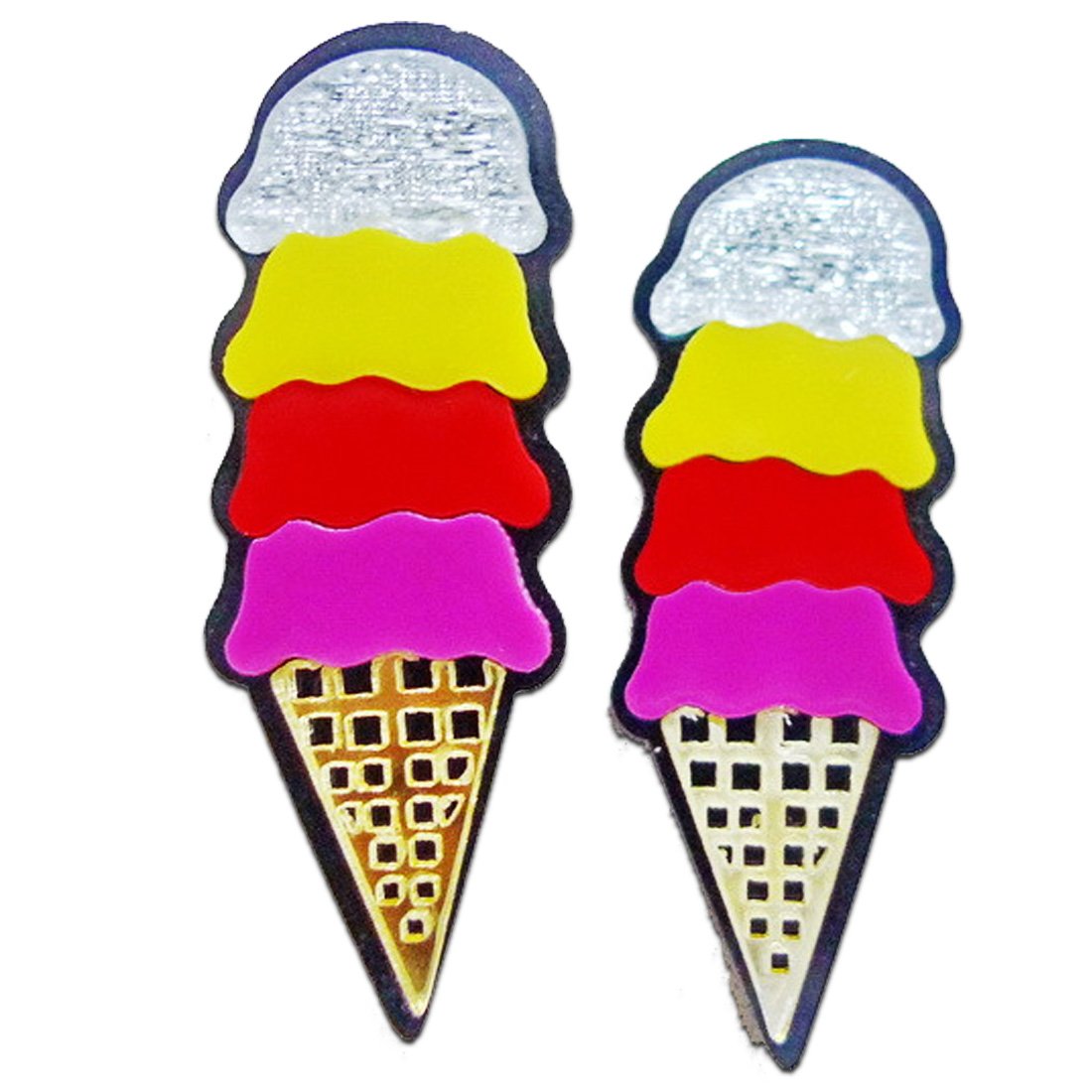 Ice Cream Laser Cut Acrylic Earrings Collection