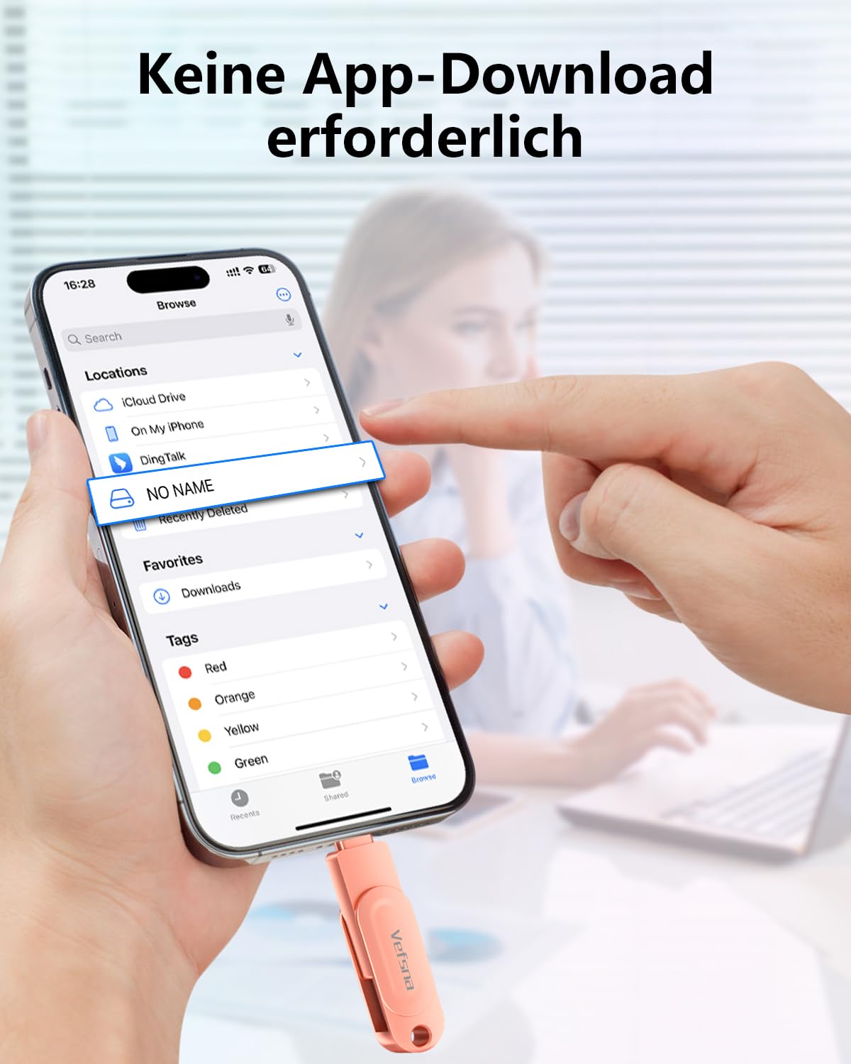 (Ohne APP) Vefsna MFi Zertifizierter USB Stick 512G für iPhone, 3 in 1 iPhone Fotostick, Speicherstick USB- Flash-Laufwerk, Externer Speichererweiterung,USB C Stick für iPhone/iPad/Android/PC/Mac