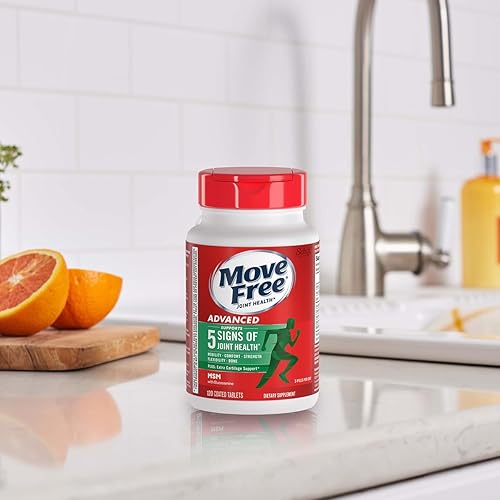 Miniatura 9 de Move Free Suplemento avanzado de apoyo articular MSM de glucosamina condroitina, apoya la movilidad, comodidad, fuerza, flexibilidad y hueso, 120