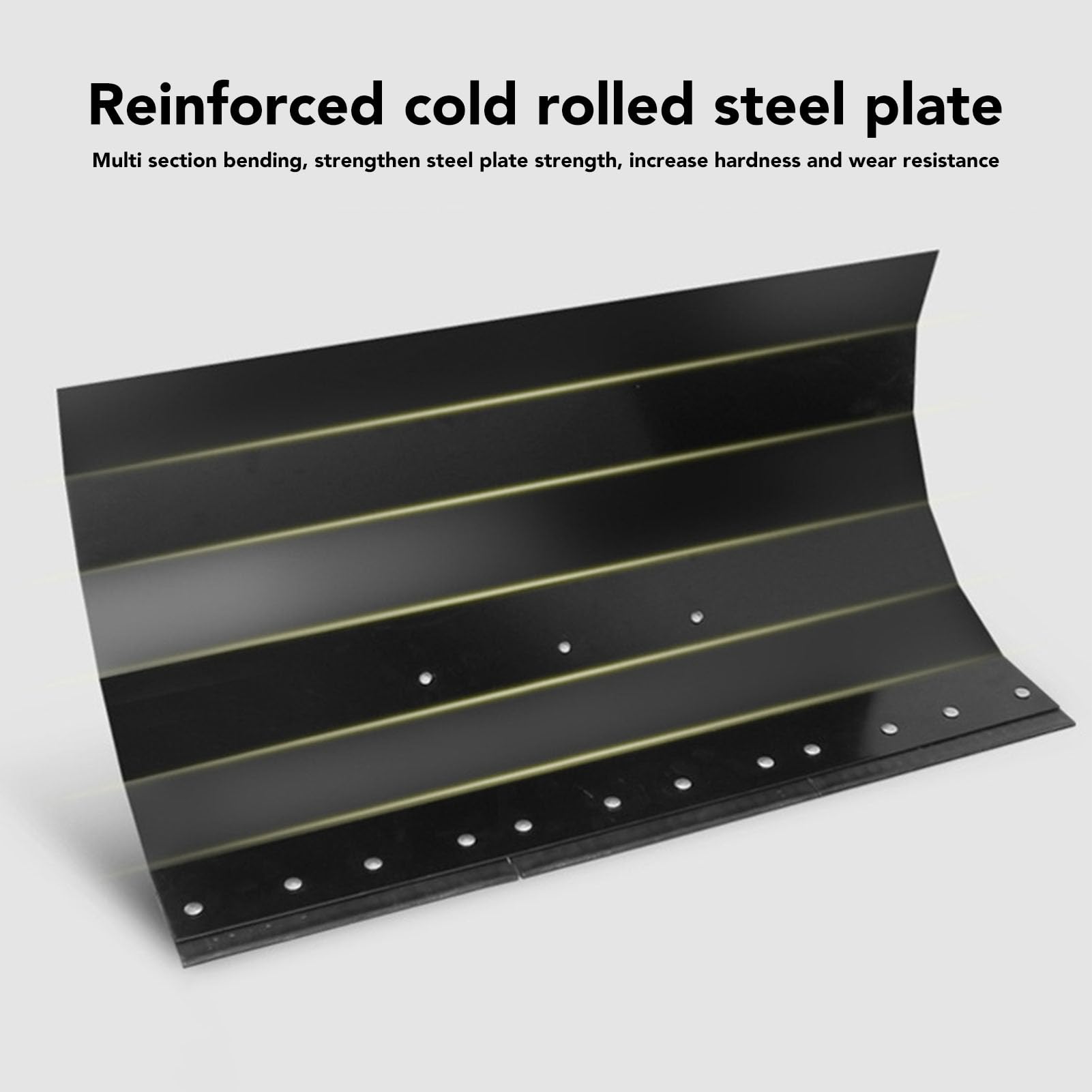 Generic Pala Quitanieves de Metal, Empujador de Nieve Resistente de 30 Pulgadas con Ruedas y Ajustable, Herramienta Eficiente para Cubierta de Acera de Entrada