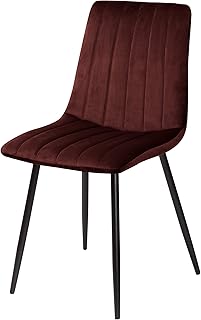 La Silla Española Denia Silla, Telas, Granate, 44cm (Ancho) x 55cm (Fondo) x 88,5cm (Alto)