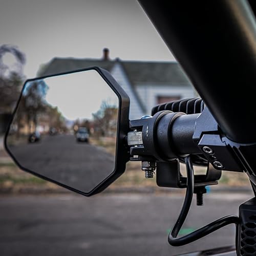 Miniatura 5 de 6061 - Espejos Billet con soportes de luz de vaina, compatibles con todos los Polaris RZR, Maverick X3, Honda Talon, Kawasaki KRX y Cf Moto ZForce