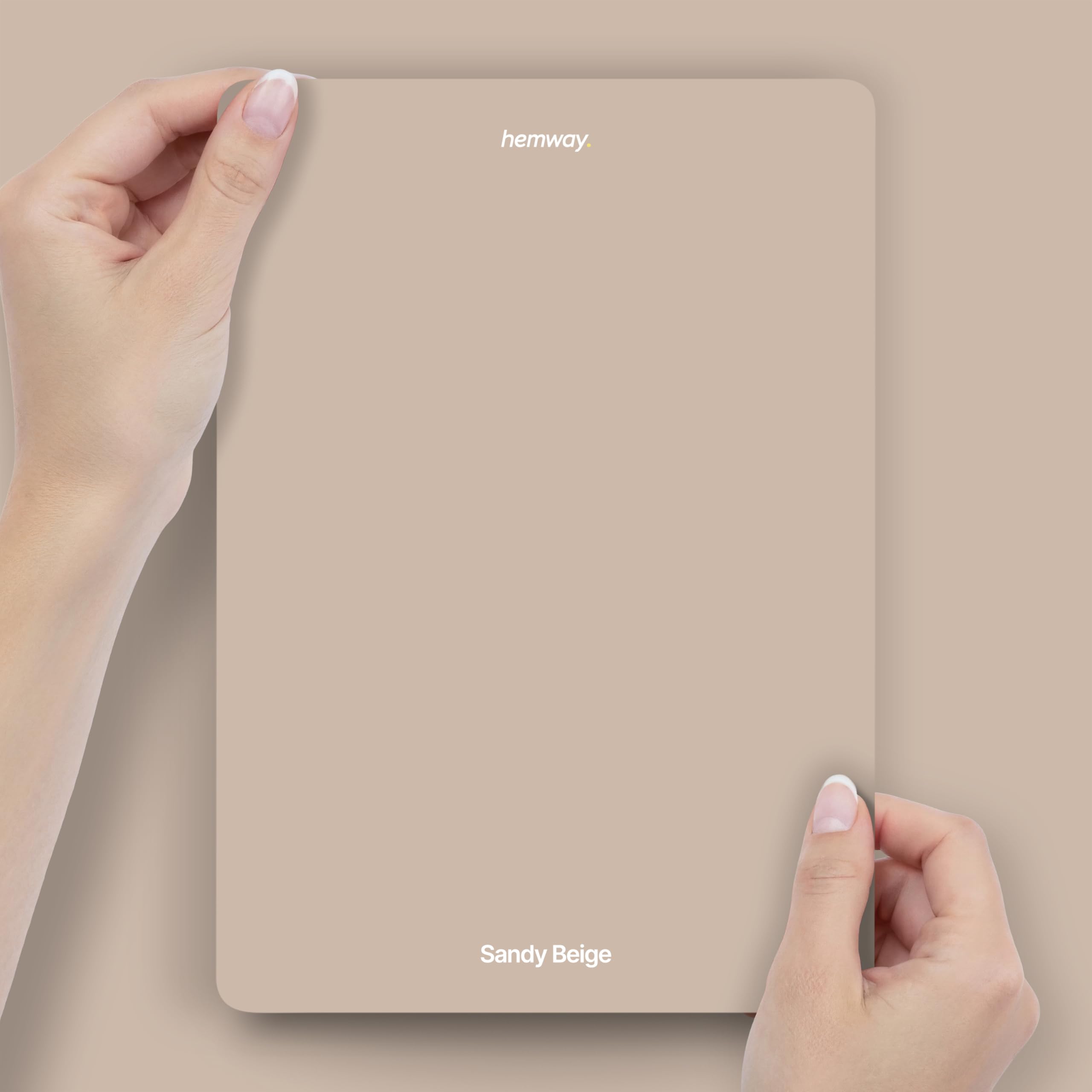Hemway Sandy Beige Peel & Stick Sample Chalk Paint | A5 Accurate Colour Swatch, Mess-Free Alternative to Paint Tester Pots, Easy To Use, Eco-friendly, for Interior Furniture & Walls